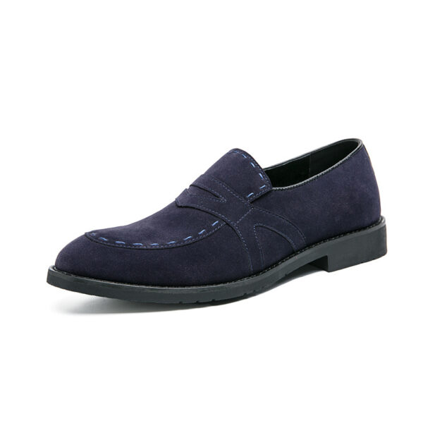 Pointed Casual Shoes British Suede Men - Image 3