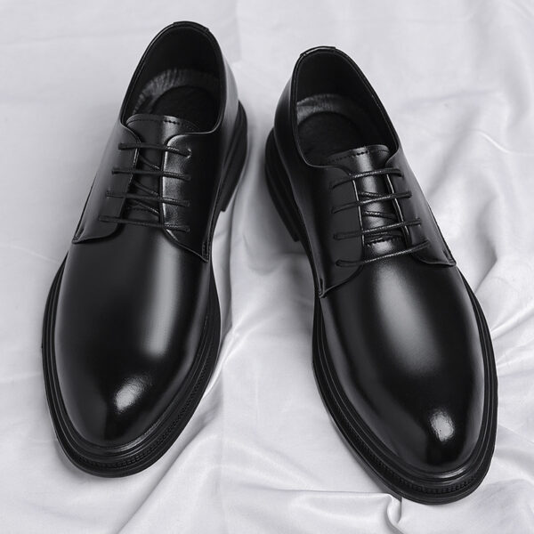 Business Formal Wear British Commuter Leather Black Leather Shoes - Image 2