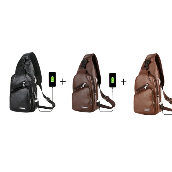 USB Portable Charging Chest Bag Messenger Bag - Image 8