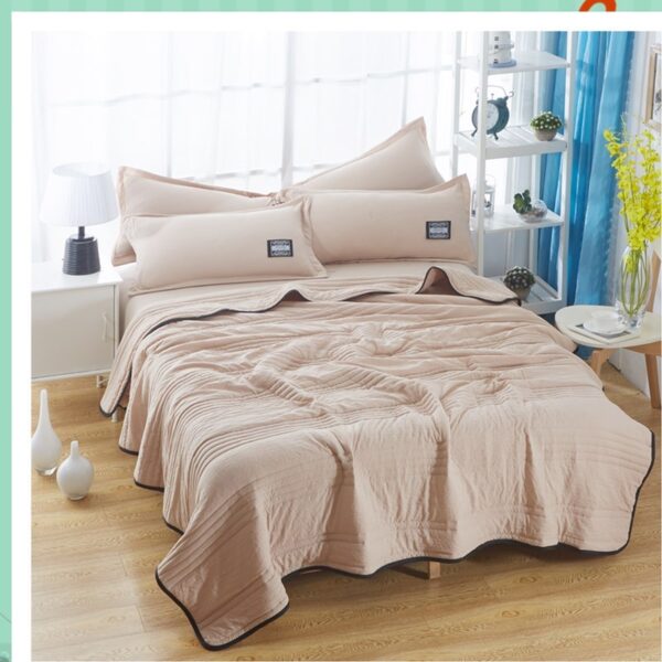 Cooling Blankets Pure Color Summer Quilt Plain Summer Cool Quilt Compressible Air-conditioning Quilt Quilt Blanket - Image 3