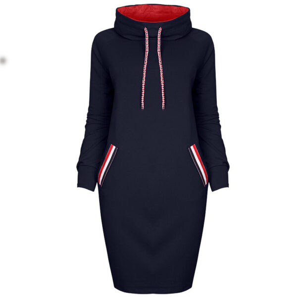 Autumn winter dress Long sleeve vestidos Casual party dresses vestido de festa women dress plus size High collar robe femme - Image 7