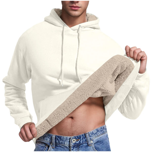 Cold Protection Cashmere Hoodie Cardigan Hooded Casual - Image 3