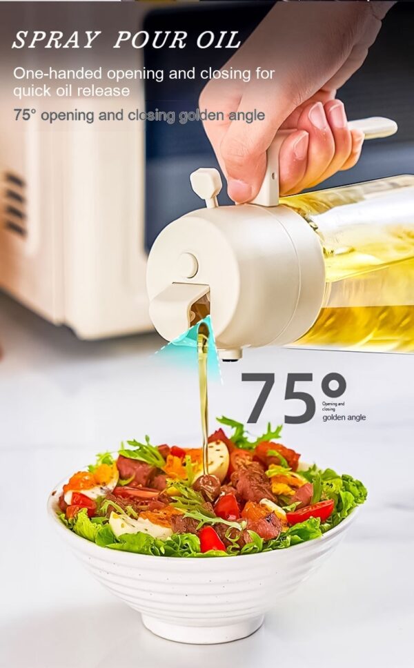 Olive Oil Sprayer Dispenser For Cooking BBQ 2 In 1 Glass Oil Vinegar Soy Sauce Spray Kitchen Oil Bottle For Air Fryer - Image 4