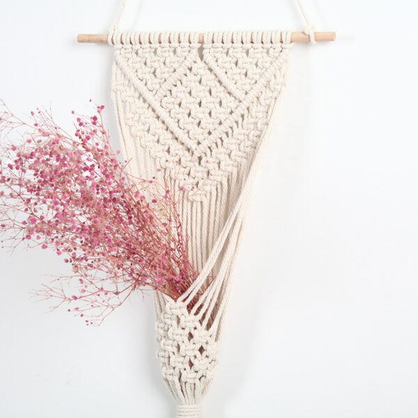 Woven Net Bag Flower Basket Wall Decoration - Image 5