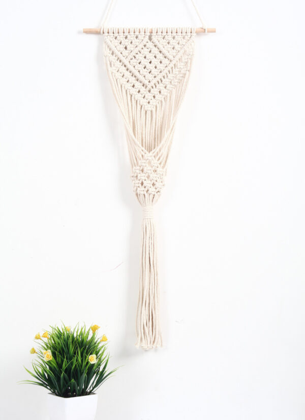 Woven Net Bag Flower Basket Wall Decoration - Image 2