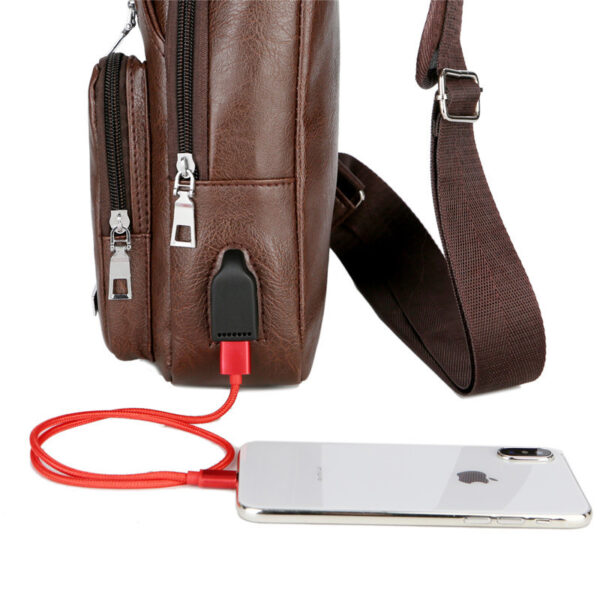 USB Portable Charging Chest Bag Messenger Bag - Image 6