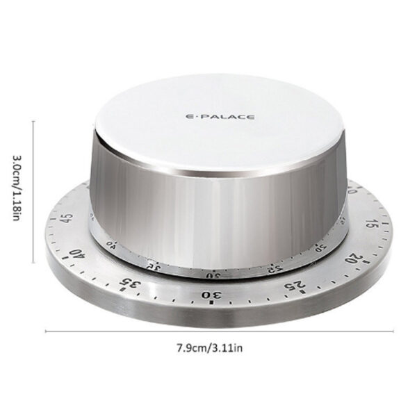 Kitchen Stainless Steel Mechanical Timer Alarm Clock Reminder - Image 3