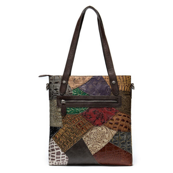 Ethnic Style Women's Handbags Handmade Contrast Color Shoulder Bag - Image 4