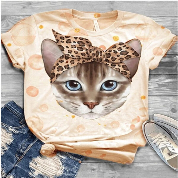 Ladies Print Fashion T-shirt - Image 2