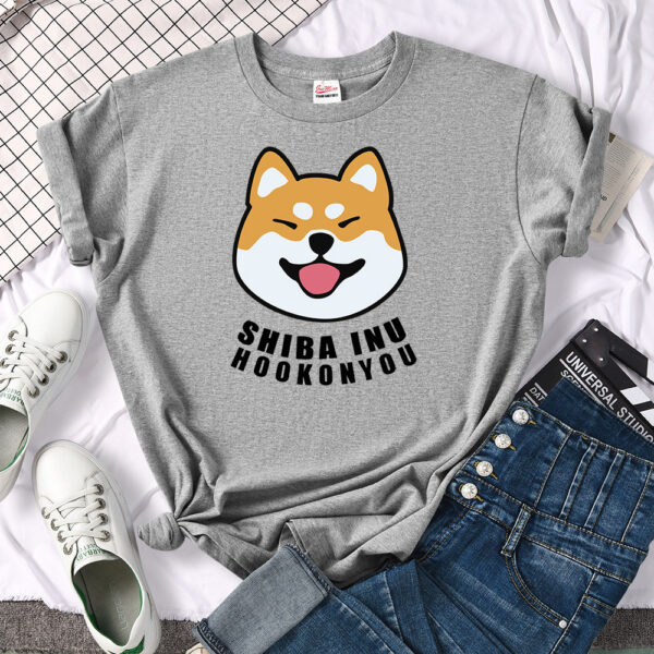 Shiba Inu Dog Printed Short Sleeve T-shirt For Man - Image 2