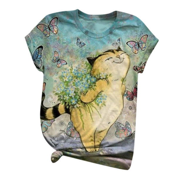 Ladies Print Fashion T-shirt - Image 4