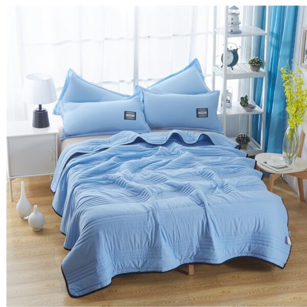 Cooling Blankets Pure Color Summer Quilt Plain Summer Cool Quilt Compressible Air-conditioning Quilt Quilt Blanket - Image 8