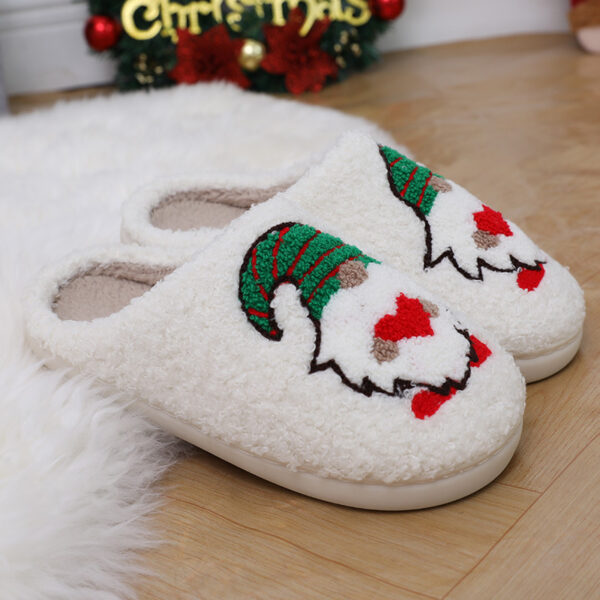 Cute Cartoon Santa Claus Home Slippers Couple Indoor Floor Bedroom Slipper Christmas Warm Shoes Women Men - Image 6