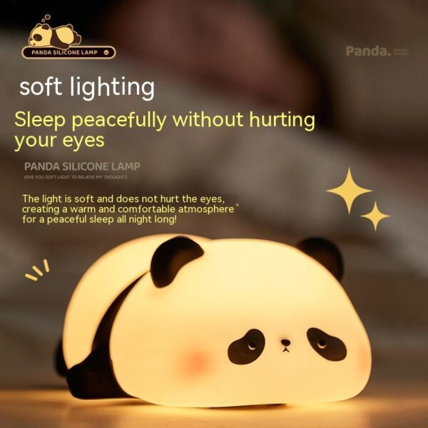 Panda Night Lights For Kids Cute Animal Silicone Timing Rechargeable Lamp Cartoon Panda Bedroom Decoration Kids Boys Girls Gift - Image 7