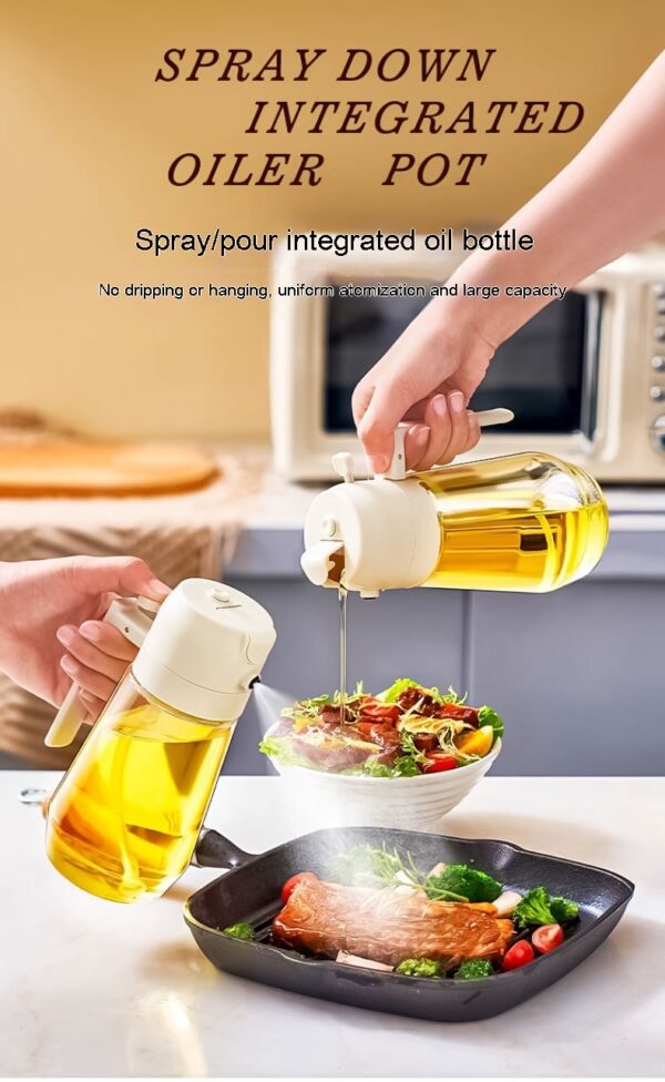 Olive Oil Sprayer Dispenser For Cooking BBQ 2 In 1 Glass Oil Vinegar Soy Sauce Spray Kitchen Oil Bottle For Air Fryer - Image 7