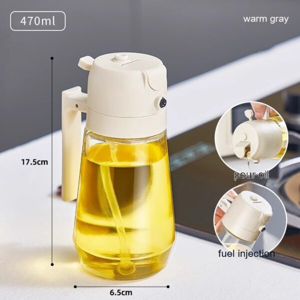 Olive Oil Sprayer Dispenser For Cooking BBQ 2 In 1 Glass Oil Vinegar Soy Sauce Spray Kitchen Oil Bottle For Air Fryer - Image 2