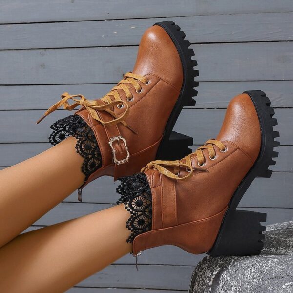 Fall Winter Fashion Korean Style Plus Size Short Boots Women - Image 3