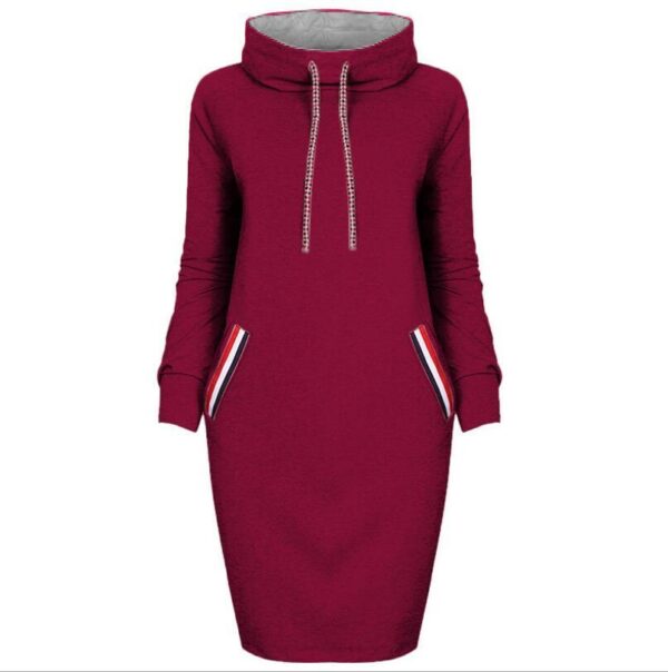 Autumn winter dress Long sleeve vestidos Casual party dresses vestido de festa women dress plus size High collar robe femme - Image 6