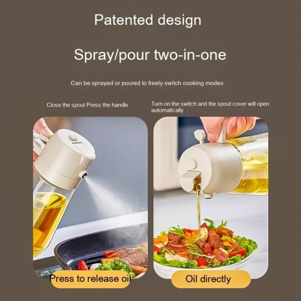 Olive Oil Sprayer Dispenser For Cooking BBQ 2 In 1 Glass Oil Vinegar Soy Sauce Spray Kitchen Oil Bottle For Air Fryer - Image 5