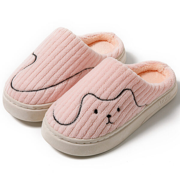 Striped Cat Slippers Indoor Couple Non-slip Floor Bedroom Slipper Winter Warm Plush House Shoes Women Men - Image 9