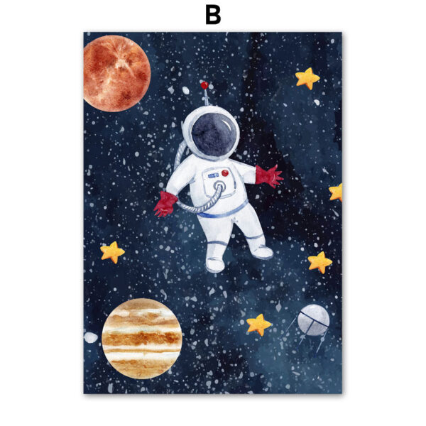 Astronaut Wall Art Canvas Painting - Image 8