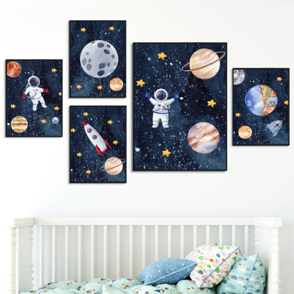 Astronaut Wall Art Canvas Painting - Image 6