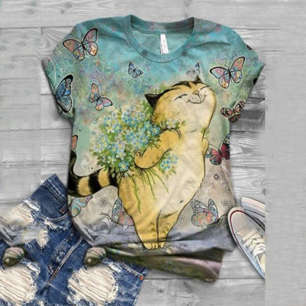 Ladies Print Fashion T-shirt