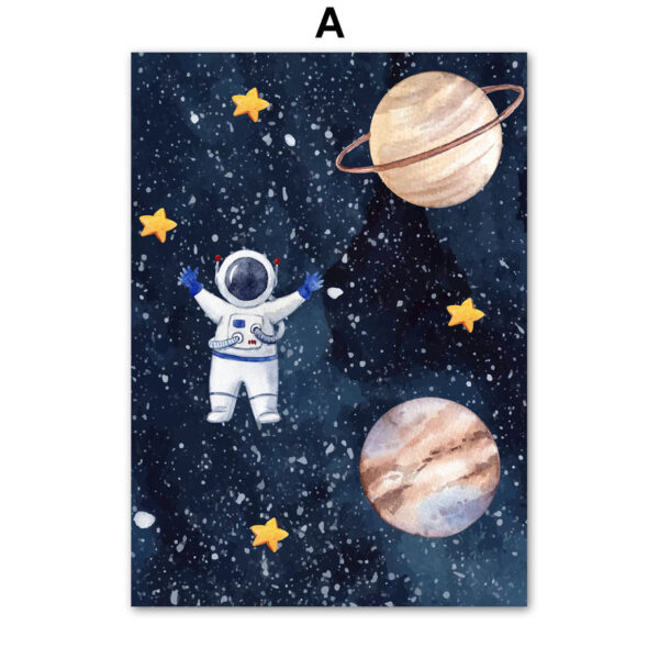 Astronaut Wall Art Canvas Painting - Image 4