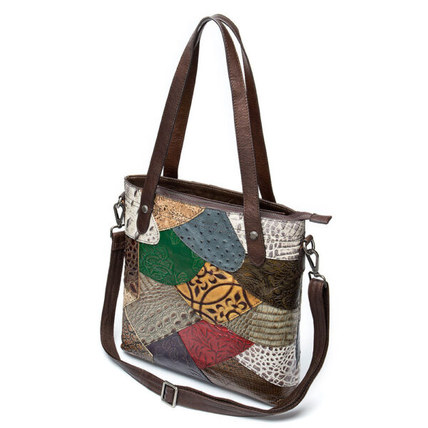 Ethnic Style Women's Handbags Handmade Contrast Color Shoulder Bag - Image 2