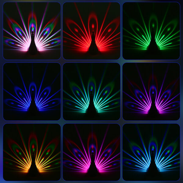 Peacocks Wall Lamp Colorful Ambient Lighting Modern Creative Atmosphere 3D Body Animal Lighting Lustre For Bedroom - Image 7