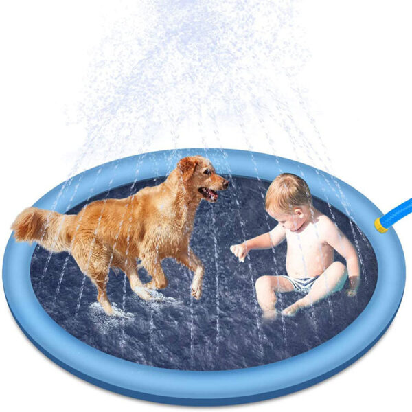 Non-Slip Splash Pad For Kids And Pet Dog Pool Summer Outdoor Water Toys Fun Backyard Fountain Play Mat - Image 6