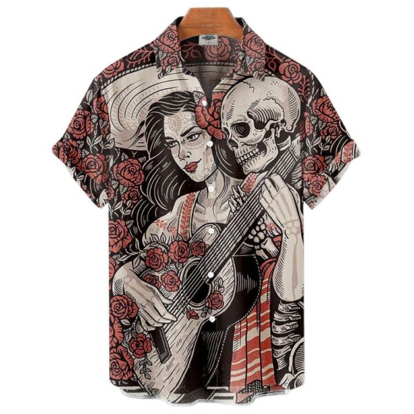 Men's Short-sleeved Shirt Four-sided Stretch 3D Digital - Image 7