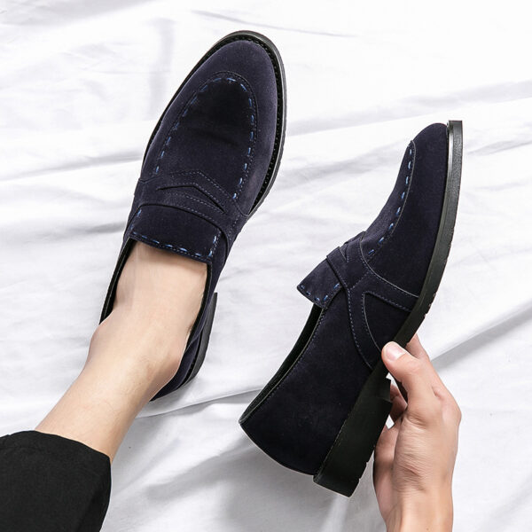 Pointed Casual Shoes British Suede Men - Image 2