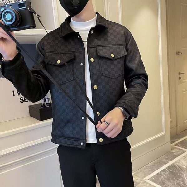 Spring And Autumn Collar Jacket Fashion Men - Image 3