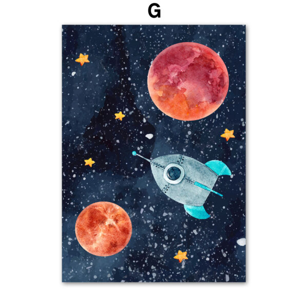 Astronaut Wall Art Canvas Painting - Image 2