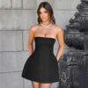 Fashion Tube Dress Summer Solid Color Sasual Backless Slim Short Dresses Party Womens Clothing - Image 10