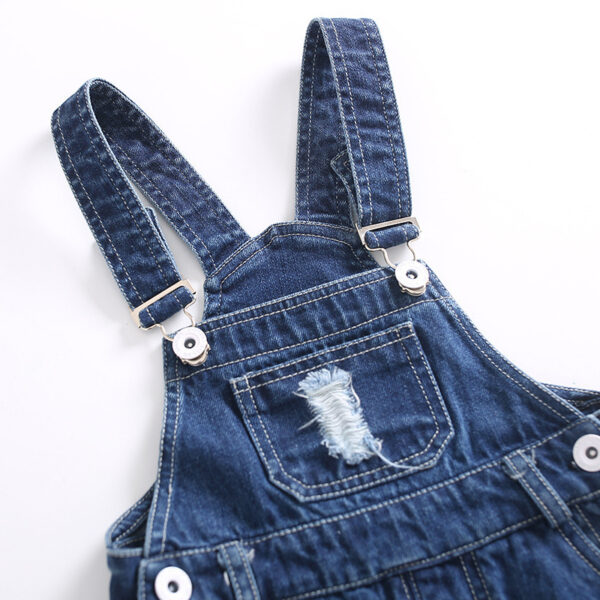 Boys' Fashion Simple Denim Suspender Pants - Image 5