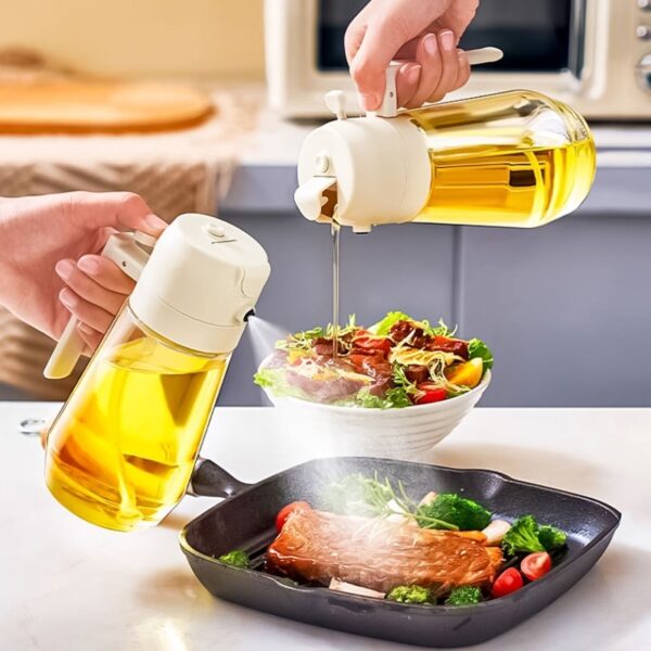 Olive Oil Sprayer Dispenser For Cooking BBQ 2 In 1 Glass Oil Vinegar Soy Sauce Spray Kitchen Oil Bottle For Air Fryer - Image 9