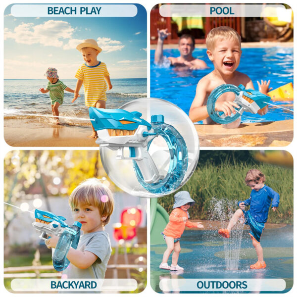 New Shark Electric Water Gun Toys Fully Automatic Continuous Fire Water Gun Large Capacity Beach Summer Children's Water Playing Toys - Image 10