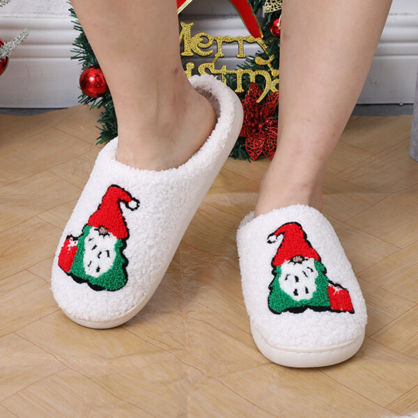 Cute Cartoon Santa Claus Home Slippers Couple Indoor Floor Bedroom Slipper Christmas Warm Shoes Women Men - Image 2