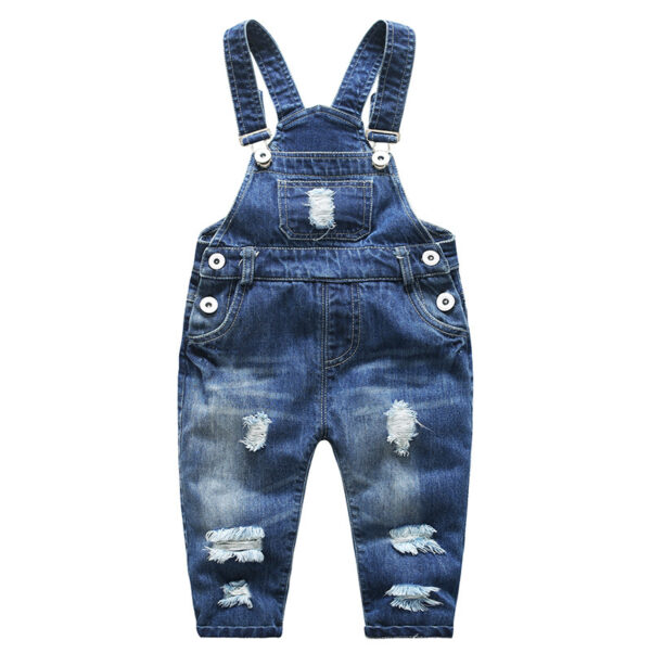 Boys' Fashion Simple Denim Suspender Pants - Image 2