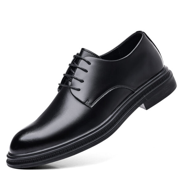 Business Formal Wear British Commuter Leather Black Leather Shoes - Image 3