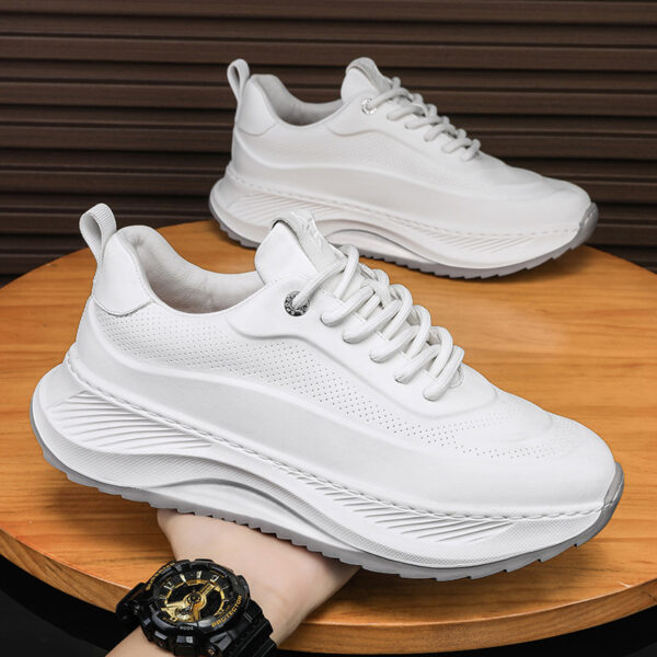 Men's Thick-soled Sports Shoes Casual Breathable Sneakers Lace-up Dad Shoes Boy - Image 2